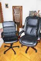 кресло офисное кожаное 4300р
